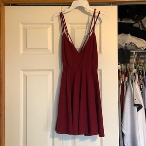maroon dress